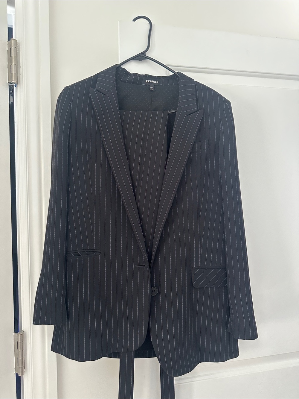 Express Black Pinstripe Suit and pants